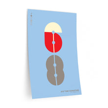 Load image into Gallery viewer, 6|8 time signature • blue ▸ Style 2 wall decal