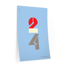 Load image into Gallery viewer, 2|4 time signature • blue ▸ Style 2 wall decal