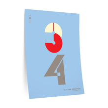 Load image into Gallery viewer, 3|4 time signature • blue ▸ Style 2 wall decal