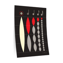 Load image into Gallery viewer, Note values in relation to whole note • black ▸ Style 2 wall decal