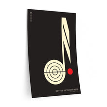 Load image into Gallery viewer, Dotted sixteenth note • black ▸ Style 2 wall decal