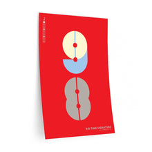 Load image into Gallery viewer, 9|8 time signature • red ▸ Style 2 wall decal