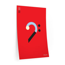 Load image into Gallery viewer, Bass Clef • red ▸ Style 2 wall decal
