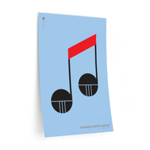 Load image into Gallery viewer, Beamed eighth notes • blue ▸ Style 2 wall decal