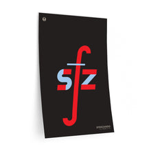 Load image into Gallery viewer, sfz (sforzando) • black ▸ Style 2 wall decal