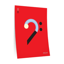 Load image into Gallery viewer, Bass Clef • red ▸ Style 2 wall decal