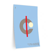 Load image into Gallery viewer, Cut time signature • blue ▸ Style 2 wall decal