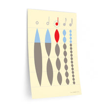 Load image into Gallery viewer, Note values in relation to quarter note • cream ▸ Style 2 wall decal