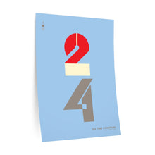 Load image into Gallery viewer, 2|4 time signature • blue ▸ Style 2 wall decal