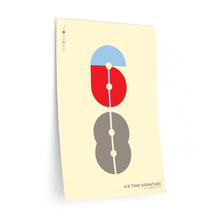 Load image into Gallery viewer, 6|8 time signature • cream ▸ Style 2 wall decal