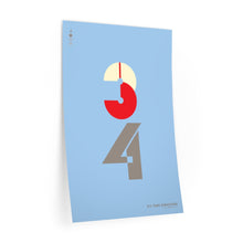 Load image into Gallery viewer, 3|4 time signature • blue ▸ Style 2 wall decal