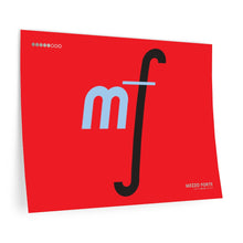 Load image into Gallery viewer, mf (mezzo forte) • red ▸ Style 2 wall decal
