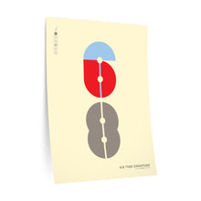 Load image into Gallery viewer, 6|8 time signature • cream ▸ Style 2 wall decal