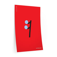 Load image into Gallery viewer, Sixteenth rest • red ▸ Style 2 wall decal