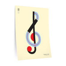 Load image into Gallery viewer, Treble Clef • cream ▸ Style 2 wall decal