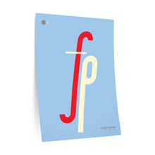 Load image into Gallery viewer, fp (forte piano) • blue ▸ Style 2 wall decal