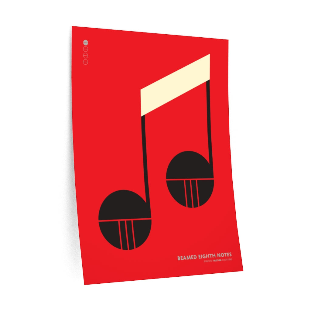 8th Note Red Color Eighth Notes