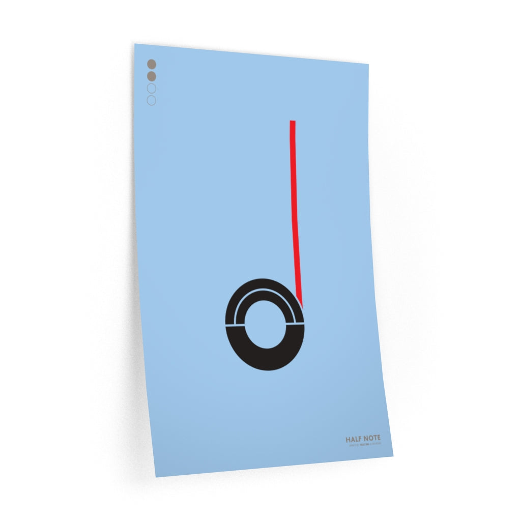 Half note • blue Style 2 wall decal – Project Luma