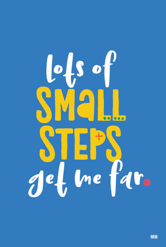 Growth Mindset poster : Lots of small steps get me far