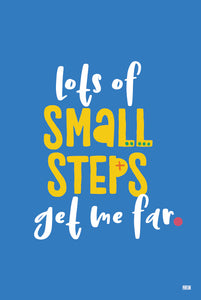 Growth Mindset poster : Lots of small steps get me far