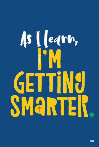 Growth Mindset Poster : As I learn, I'm getting smarter