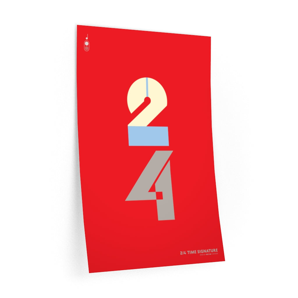 2|4 time signature • red Style 2 wall decal – Project Luma