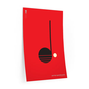 Dotted quarter note • red ▸ Style 2 wall decal